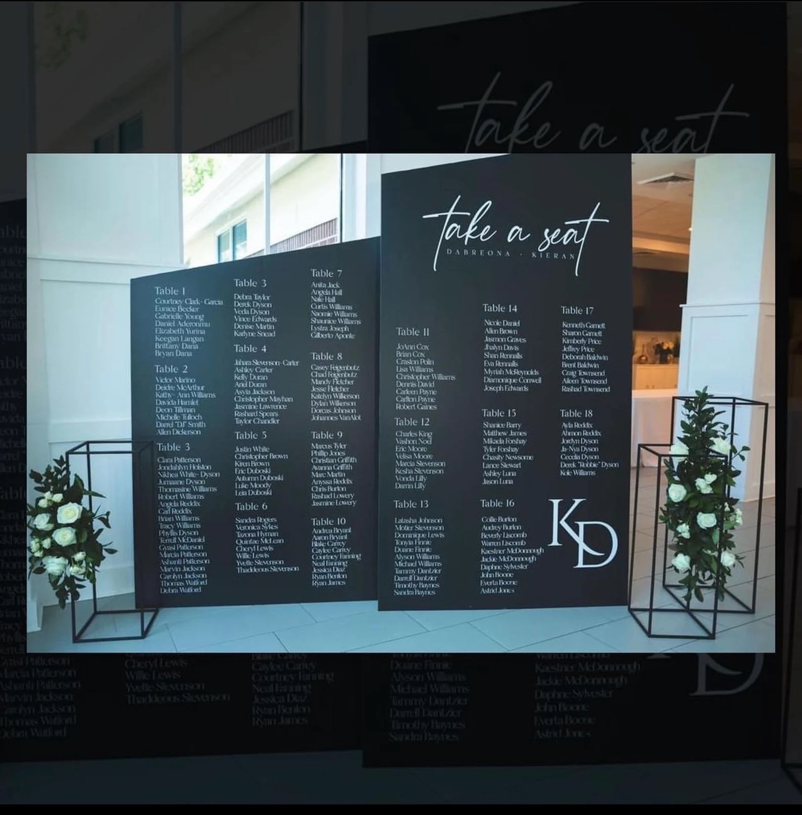 Custom Wedding Seating Chart Sign